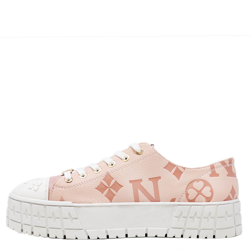 pink monogram sneakers