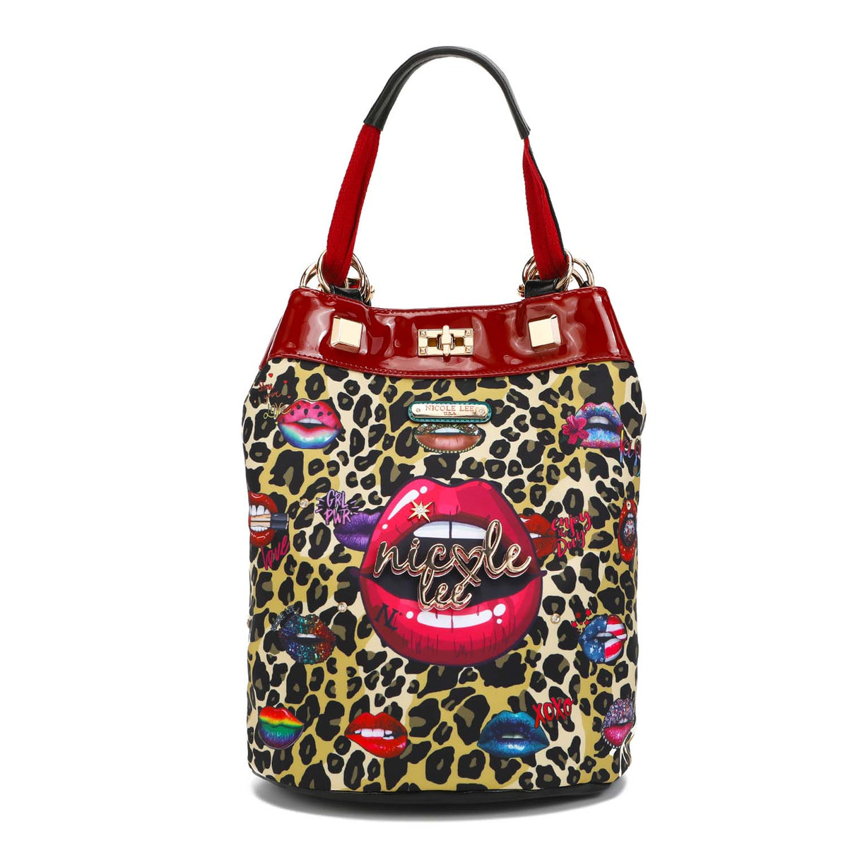 NICOLE LEE MULTIFUNCTIONAL BUCKET BAG BACKPACK Nylon Bucket Bag Backpack, Multifunctional Bag, Crossbody  main image 3
